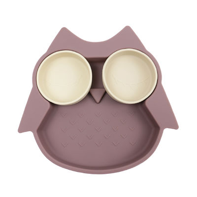 Owl Shape Silicone Baby Suction-Plaat niet Giftige BPA Vrij met Pantone-Kleur