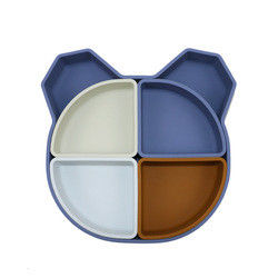 Draag Panda Shape Toddler Silicone Plates Vastgestelde niet Giftige Vriendschappelijke Eco