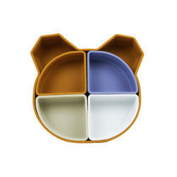 Draag Panda Shape Toddler Silicone Plates Vastgestelde niet Giftige Vriendschappelijke Eco