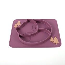 Passen de zuiging Verdeelde Platen van het Peutersilicone Zacht met Embleem aan
