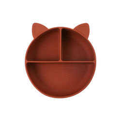 Cat Style Kids Silicone Bowl, Kleurrijke Silicone Verdeelde OEM van de Zuigingsplaat
