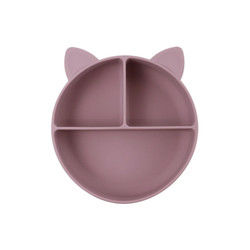 Cat Style Kids Silicone Bowl, Kleurrijke Silicone Verdeelde OEM van de Zuigingsplaat