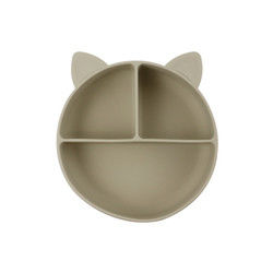 Cat Style Kids Silicone Bowl, Kleurrijke Silicone Verdeelde OEM van de Zuigingsplaat