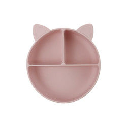 Cat Style Kids Silicone Bowl, Kleurrijke Silicone Verdeelde OEM van de Zuigingsplaat