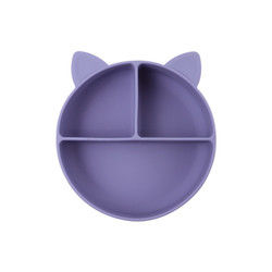 Cat Style Kids Silicone Bowl, Kleurrijke Silicone Verdeelde OEM van de Zuigingsplaat
