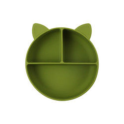Cat Style Kids Silicone Bowl, Kleurrijke Silicone Verdeelde OEM van de Zuigingsplaat