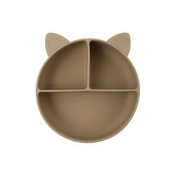 Cat Style Kids Silicone Bowl, Kleurrijke Silicone Verdeelde OEM van de Zuigingsplaat
