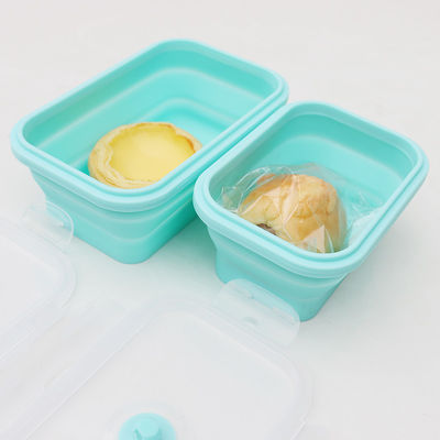 Van de het Silicone Opvouwbare Lunch van de voedselrang de Doos Vouwbare Duurzaam met Deksel