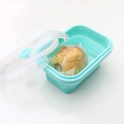 Van de het Silicone Opvouwbare Lunch van de voedselrang de Doos Vouwbare Duurzaam met Deksel