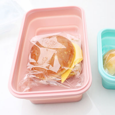 Van de het Silicone Opvouwbare Lunch van de voedselrang de Doos Vouwbare Duurzaam met Deksel