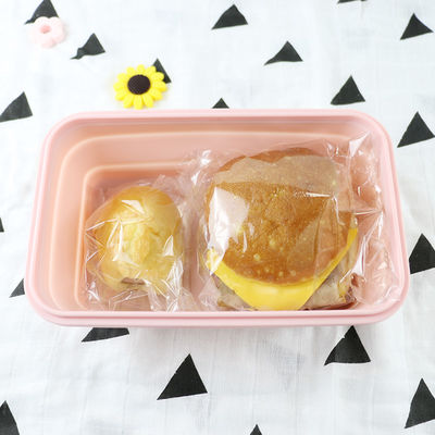Van de het Silicone Opvouwbare Lunch van de voedselrang de Doos Vouwbare Duurzaam met Deksel