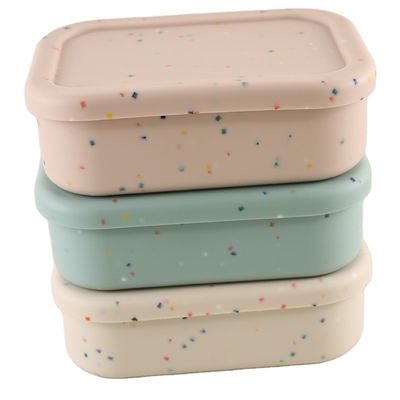 Doos van de het Siliconelunch van 800ml 1200ml de Opvouwbare voor Openluchtbureau Bento