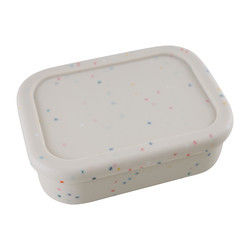 3 de Lunchcontainers van het compartimentensilicone, Opnieuw te gebruiken Silicone Bento Lunch Box Leak Proof