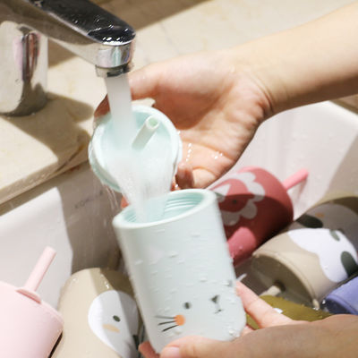 BPA Vrij Straw Cup Silicone Coffee Mug voor Peuterjonge geitjes het Drinken