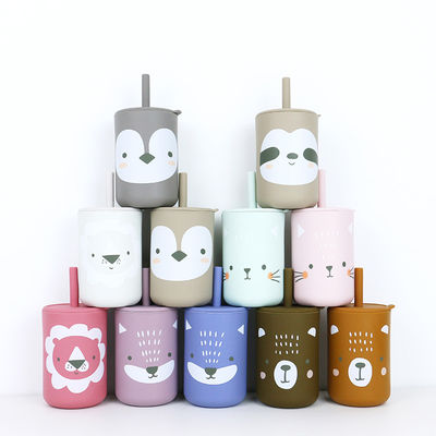 BPA Vrij Straw Cup Silicone Coffee Mug voor Peuterjonge geitjes het Drinken