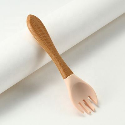 Het Siliconevorken en Lepels van de voedselrang Hittebestendig met Houten Handvat