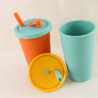 Van de het Siliconekoffie van het reiskamp de Opvouwbare Kop 350ml met Straw Lid