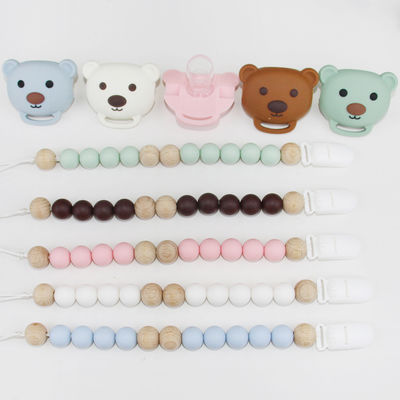Van de het Siliconebaby van de voedselrang de Fopspeenketting met Leuke Dierlijke pandavorm