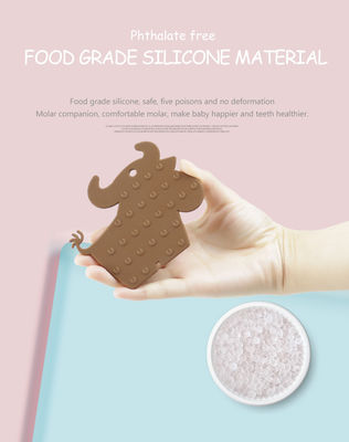 Vrij de Koesilicone Teether, Te kauwen het Tandjes krijgenspeelgoed van BPA van het Babysilicone voor Verzorgingsgift