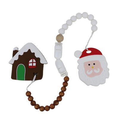 DIY-Siliconekerstboom Teether, Veilige Zachte Rubberparels voor Tandjes krijgen