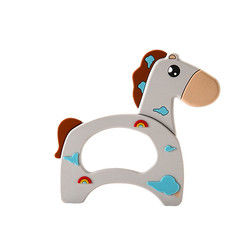 Dierlijke Cat Kitten Silicone Baby Teether BPA Vrij voor Peutertandjes krijgen