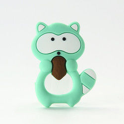 Dierlijke Cat Kitten Silicone Baby Teether BPA Vrij voor Peutertandjes krijgen