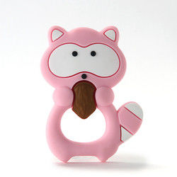Dierlijke Cat Kitten Silicone Baby Teether BPA Vrij voor Peutertandjes krijgen