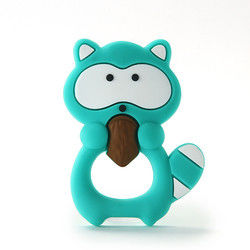 Dierlijke Cat Kitten Silicone Baby Teether BPA Vrij voor Peutertandjes krijgen