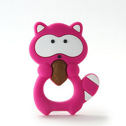 Dierlijke Cat Kitten Silicone Baby Teether BPA Vrij voor Peutertandjes krijgen