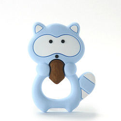 Dierlijke Cat Kitten Silicone Baby Teether BPA Vrij voor Peutertandjes krijgen