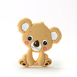 Dierlijke Cat Kitten Silicone Baby Teether BPA Vrij voor Peutertandjes krijgen