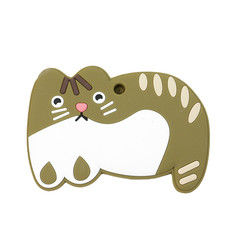 Dierlijke Cat Kitten Silicone Baby Teether BPA Vrij voor Peutertandjes krijgen
