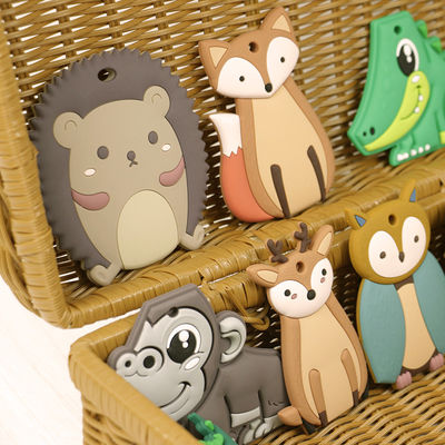 Aangepast Logo Silicone Baby Teether Chewable met Koevos Owl Shape