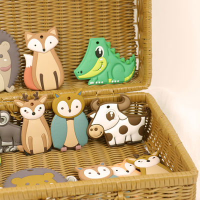 Aangepast Logo Silicone Baby Teether Chewable met Koevos Owl Shape