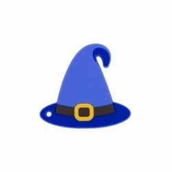 Kleurrijk Halloween-Silicone Teether met de Vorm van het het Suikergoedgraan van de Heksenhoed
