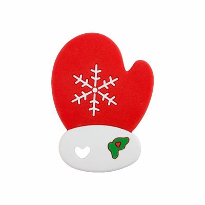 De Mensen Zacht Silicone Teether van de Kerstmispeperkoek Kleurrijk voor Babytandjes krijgen