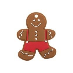 De Mensen Zacht Silicone Teether van de Kerstmispeperkoek Kleurrijk voor Babytandjes krijgen