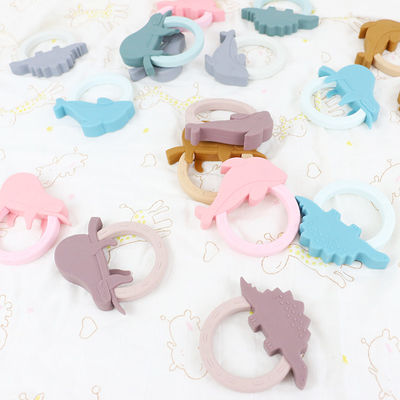 Kleurrijke Siliconebaby Teether met Vorm van de Beeldverhaal de Dierlijke Pinguïn