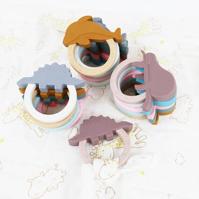 Kleurrijke Siliconebaby Teether met Vorm van de Beeldverhaal de Dierlijke Pinguïn