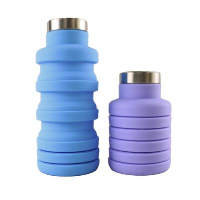 Douane Logo Silicone Water Bottle Foldable voor het Openlucht Dragen