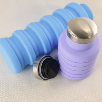 Douane Logo Silicone Water Bottle Foldable voor het Openlucht Dragen