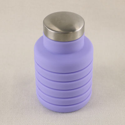 Douane Logo Silicone Water Bottle Foldable voor het Openlucht Dragen