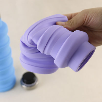 Douane Logo Silicone Water Bottle Foldable voor het Openlucht Dragen