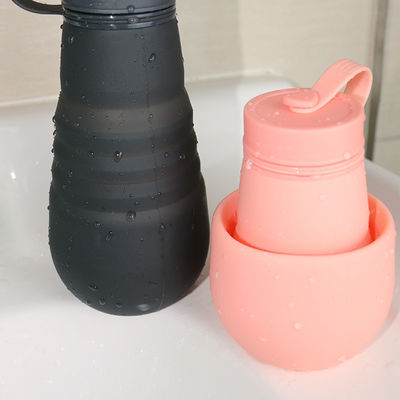 Lekvrije Vouwbare Silicone het Drinken Fles BPA Vrij voor Reis het Kamperen