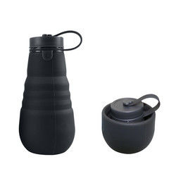 Lekvrije Vouwbare Silicone het Drinken Fles BPA Vrij voor Reis het Kamperen
