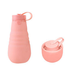 Lekvrije Vouwbare Silicone het Drinken Fles BPA Vrij voor Reis het Kamperen