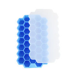 OEM van het Ijsblokjetray with lid honeycomb shape van pvc Vrije Zachte Rubber
