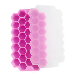 OEM van het Ijsblokjetray with lid honeycomb shape van pvc Vrije Zachte Rubber