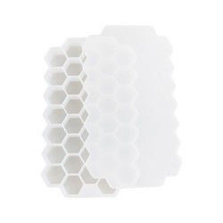 OEM van het Ijsblokjetray with lid honeycomb shape van pvc Vrije Zachte Rubber
