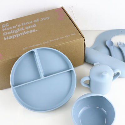 De in het groot Baby Geschirr leidde het Spenen van de de Lepelkom van de Siliconeslab van de de Lepelkom de Baby van het de Plaatsilicone het Voeden Vaatwerk Vastgesteld Product